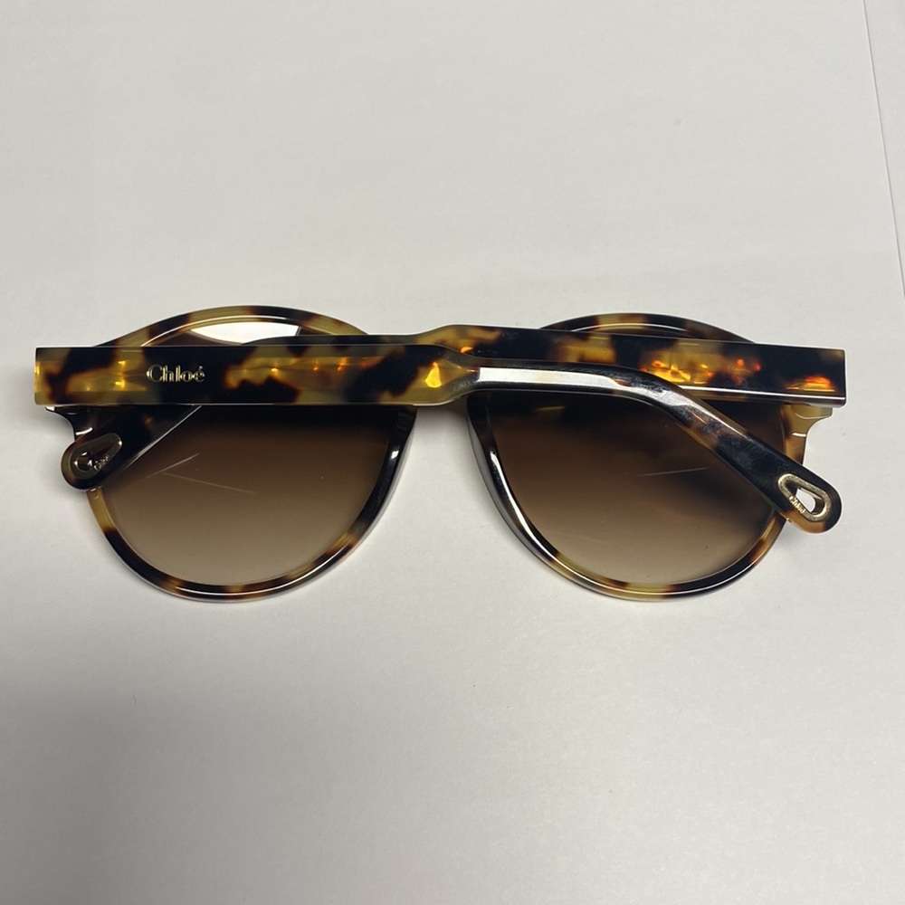 Chloe Womens Gradient Brown Round Sunglasses - Picture 5 of 8
